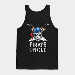 Pirate Uncle Skull Jolly Roger Halloween Costume Tank Top